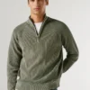 Jersey de cuello alto con media cremallera