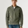 Jersey de cuello alto con media cremallera