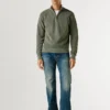 Jersey de cuello alto con media cremallera