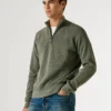 Jersey de cuello alto con media cremallera