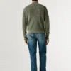 Jersey de cuello alto con media cremallera