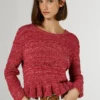 Jersey de cuello redondo Mouliné Jersey de cuello redondo Mouliné