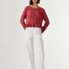 Jersey de cuello redondo Mouliné Jersey de cuello redondo Mouliné