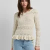 Jersey de cuello redondo Mouliné