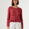 Jersey de cuello redondo Mouliné Jersey de cuello redondo Mouliné