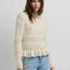 Jersey de cuello redondo Mouliné