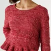 Jersey de cuello redondo Mouliné Jersey de cuello redondo Mouliné