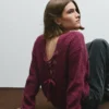 Jersey de punto con cuello en V