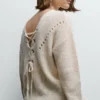 Jersey de punto con cuello en V