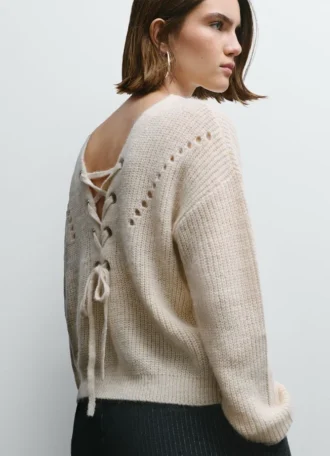 Jersey de punto con cuello en V