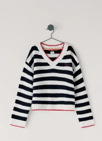 Jersey de punto con cuello en V