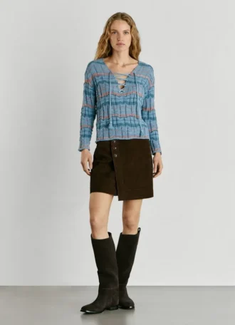 Jersey de punto con cuello en V