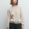 Jersey de punto con cuello en V