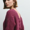 Jersey de punto con cuello en V