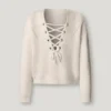 Jersey de punto con cuello en V