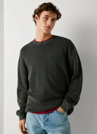 Jersey de punto con cuello redondo