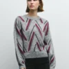 Jersey de punto con cuello redondo Jersey de punto con cuello redondo