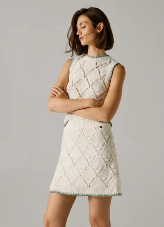 Minifalda con estampado de rombos