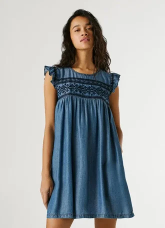 Minivestido con detalle bordado