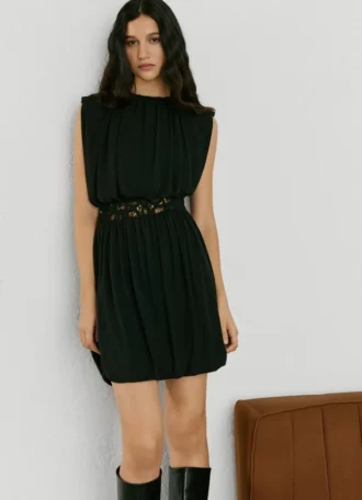Minivestido con detalle de ganchillo