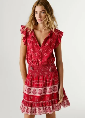 Minivestido con estampado floral