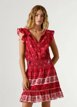 Minivestido con estampado floral