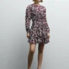Minivestido con estampado floral
