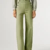 Pantalones anchos con botones delanteros Pantalones anchos con botones delanteros