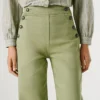 Pantalones anchos con botones delanteros Pantalones anchos con botones delanteros