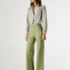 Pantalones anchos con botones delanteros Pantalones anchos con botones delanteros