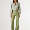 Pantalones anchos con botones delanteros Pantalones anchos con botones delanteros