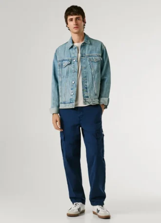 Pantalones cargo de sarga de corte regular