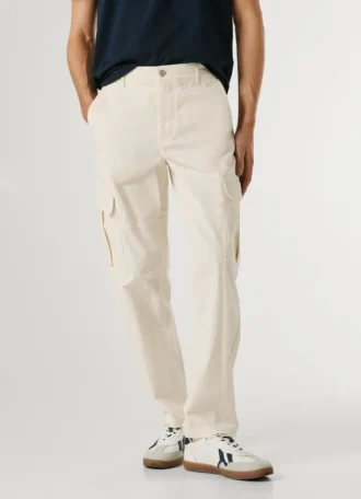 Pantalones cargo de sarga de corte regular