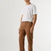 Pantalones cargo de sarga de corte regular Pantalones cargo de sarga de corte regular