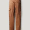Pantalones cargo de sarga de corte regular Pantalones cargo de sarga de corte regular