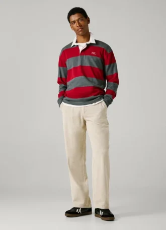 Pantalones chinos de popelín de corte holgado