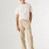 Pantalones chinos de popelín de corte holgado