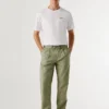 Pantalones chinos de popelín de corte holgado Pantalones chinos de popelín de corte holgado