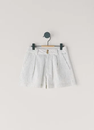 Pantalones cortos acampanados a rayas