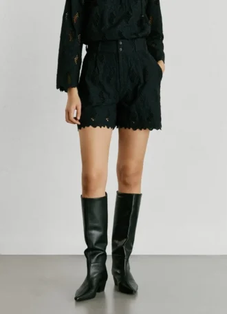 Pantalones cortos con detalles calados