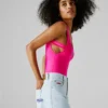 Pantalones cortos de denim rígido con corte en A