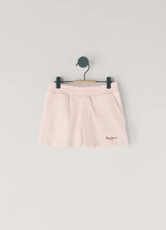 Pantalones cortos de felpa con logotipo estampado