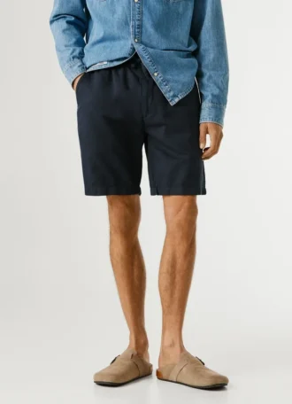 Pantalones cortos de lino de corte holgado