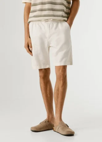 Pantalones cortos de lino de corte holgado