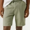 Pantalones cortos de lino de corte holgado