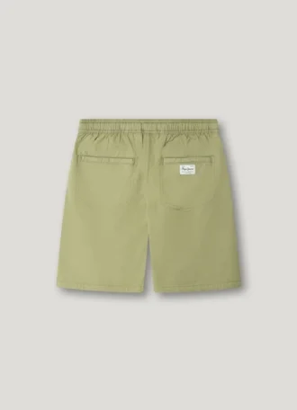Pantalones cortos de popelín con cintura ajustable