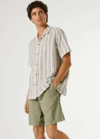 Pantalones cortos de popelín de corte holgado