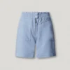 Pantalones cortos de sarga con cintura tipo paperbag