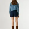Pantalones cortos de sarga elástica Pantalones cortos de sarga elástica