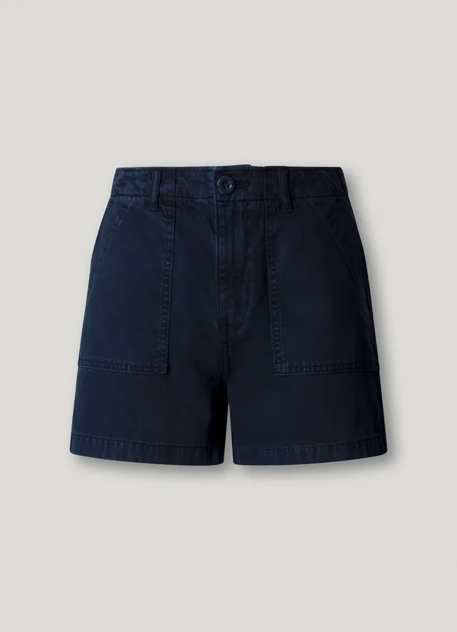Pantalones cortos de sarga elástica Pantalones cortos de sarga elástica